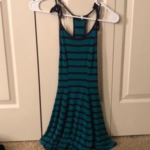 Urban outfitters teal and navy fit and flair dress